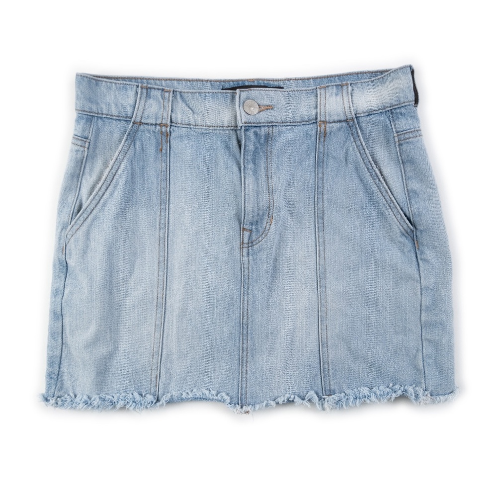 EXPRESS Vintage High Rise light wash denim jean skirt size 8